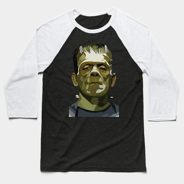 Dr. Frankenstein Baseball T-Shirt by minamopiko